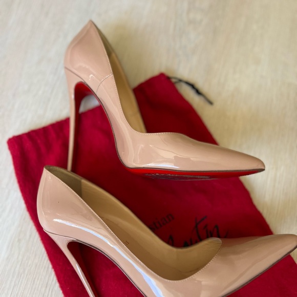Christian Louboutin So Kate 120mm Pumps Patent Blush Leather - Picture 1 of 12